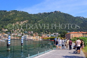 ITALY, Lombardy, COMO, Lake Como, lakeside view and promenade, ITL2181JPL