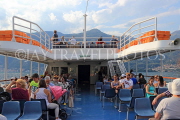 ITALY, Lombardy, LAKE COMO, people on cruise boat, ITL2293JPL