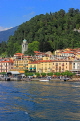 ITALY, Lombardy, Lake Como, BELLAGIO, village and resort, view from lake, ITL2206JPL