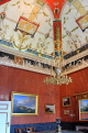 ITALY, Lombardy, Lake Como, TREMEZZO, Villa Carlotta, ornate ceiling, ITL2266JPL