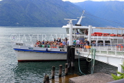 ITALY, Lombardy, Lake Como, TREMEZZO, cruise boat at pier, ITL2290JPL