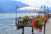 ITALY, Lombardy, Lake Como, TREMEZZO, lakeside restaurant, ITL2287JPL