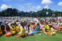 Indonesia, BALI, Denpasar, Melasti Festival, worshippers gathered, BAL1291JPL