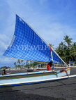Indonesia, BALI, Kusamba Fishing Village, fishing boat and black volcanic sand beach, BAL651JPL