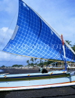Indonesia, BALI, Kusamba Fishing Village, fishing boat and black volcanic sand beach, BAL652JPL
