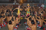 Indonesia, BALI, Ubud, men taking part in a kecak dance performance, BAL1245JPL