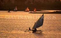 Indonesia, BALI, fishing boats at sea, dusk view, BAL1142JPL