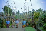 Indonesia, BALI, traditional village, street decorated for festival, BAL830JPL