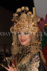 Indonesia, SUMATRA, cultural dancer in elaborate costume, headgear, INDS1281JPL
