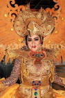 Indonesia, SUMATRA, cultural dancer in elaborate costume and headgear, INDS1295JPL