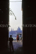 Italy, VENICE, St Mark's Sq, waterfront view through narrow passage, ITL1793JPL