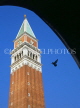 Italy, VENICE, St Mark's Square, The Campanile (Bell Tower), view through arch, ITL741JPL
