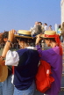 Italy, VENICE, Tourists wearing Gondola Hats, ITL998JPL