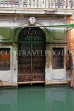 Italy, VENICE, Venetian architecture, canalside iron doorway, ITL1873JPL