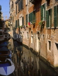Italy, VENICE, narrow canal and houses, ITL766JPL