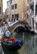 Italy, VENICE, small bridge and gondola, ITL1664JPL