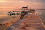 JAMAICA, Montego Bay, boat pier and sunset, JM247JPL