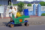 JAMAICA, Montego Bay, push cart soft drinks vendor, JM195JPL