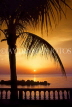 JAMAICA, Montego Bay, sunset and coconute tree, JM177JPL