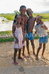 JAMAICA, Negril, smiling children posing for picture, JM374JPL