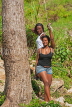 JAMAICA, Negril, two women posing for photo, JM388JPL