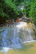 JAMAICA, Ocho Rios, Dunn's River Falls, tourists climbing upstream, JM205JPL