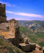 JORDAN, Kerak, ruins of Kerak Crusader Castle, surrounding countryside, JOR66JPL