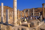JORDAN, Pella, Byzantine Church ruins, tourists, JOR151JPL