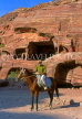 JORDAN, Petra, tourist on horseback, JOR87JPL