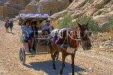 JORDAN, Petra, tourists on horse and cart ride (sightseeing), JOR513JPL