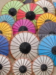 LAOS, Luang Prabang, colourful parasols in market, LAO43JPL