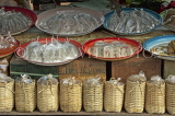 LAOS, Vientiane, market scene, shop displaying packaged food, LAO147JPL