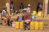 MADAGASCAR, Ambalavao, people waiting to fill their water cans, MDG211JPL