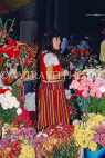 MADEIRA, Funchal Market, flower stall, flower seller, MAD1120JPL 4000