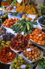 MADEIRA, Funchal Market, fruit display, MAD116JPL