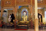 MALAYSIA, Penang, Georgetown, Dhammikarama Burmese style temple, interior, MSA487JPL