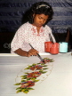 MALAYSIA, Penang, traditional crafts, artist painting Batik cloth, MAL124JPL