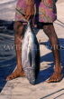 MALDIVE ISLANDS, Male, fisherman with Tuna fish, MAL112JPL