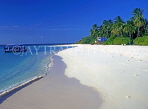 MALDIVE ISLANDS, Velassaru Island, beach and Dhoni (fishing boat), MAL415JPL