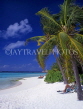 MALDIVE ISLANDS, Velassaru Island, beach and coconut trees, MAL109JPL