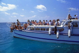 MALDIVE ISLANDS, tourists on boat (on day trip tour), MAL007JPL