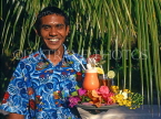 MALDIVE ISLANDS, waiter with cocktails on tray, MAL523JPL