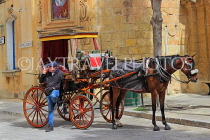 MALTA, Mdina, horse drawn carriage, for tours, MLT1037JPL