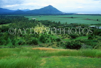 MAURITIUS, Casela Nature Park, countryside view from hill top, MRU255JPL