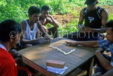 MAURITIUS, Port Louis, locals playing dominos, MRU281JPL