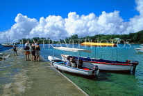 MAURITIUS, excursion boats at pier (to Ile Aux Cerfs), MRU336JPL