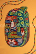 MEXICO, Nayarit, crafts, traditional bead work, mask, MEX668JPL