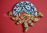 MEXICO, Nayarit, crafts, traditional bead work art, MEX707JPL