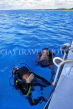 MEXICO, Yucatan, COZUMEL, couple of divers surfacing, MEX508JPL