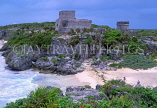 MEXICO, Yucatan, TULUM, Mayan Castilo (fortress), MEX232JPL